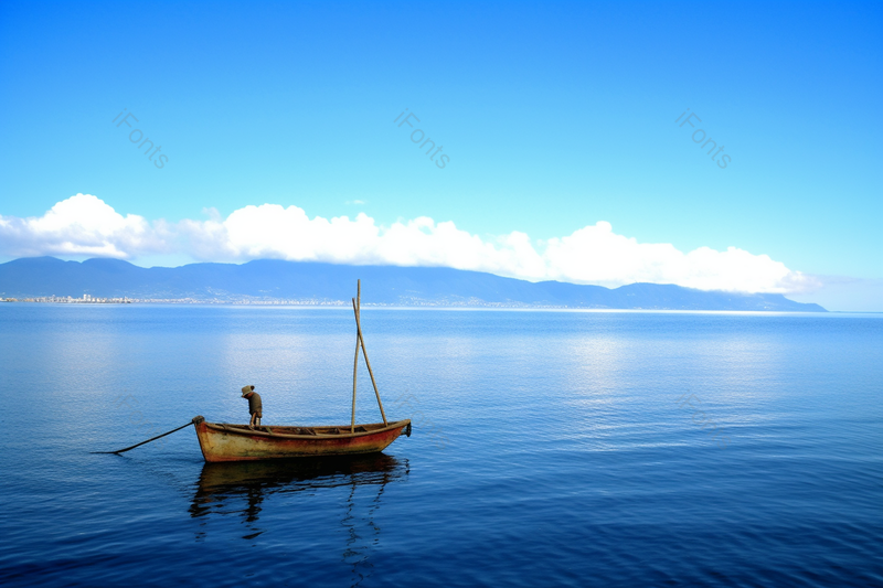 碧蓝色湖面云南大理下苍山洱海美景,高清,摄影图,摄影图片,图片大全,摄影图免费下载
